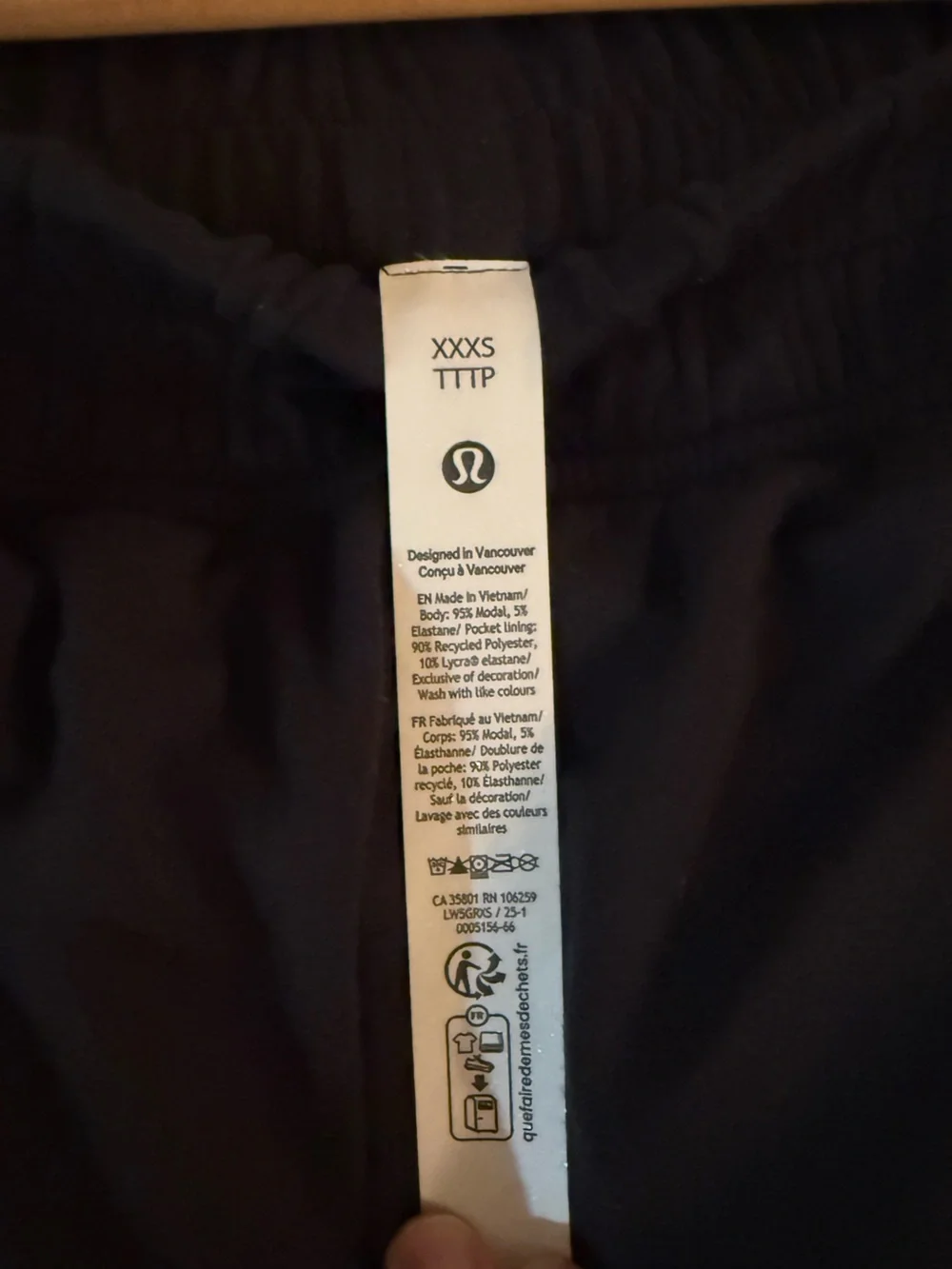 Lululemon Black Be Calm Mid-Rise Wide-Leg Pants
